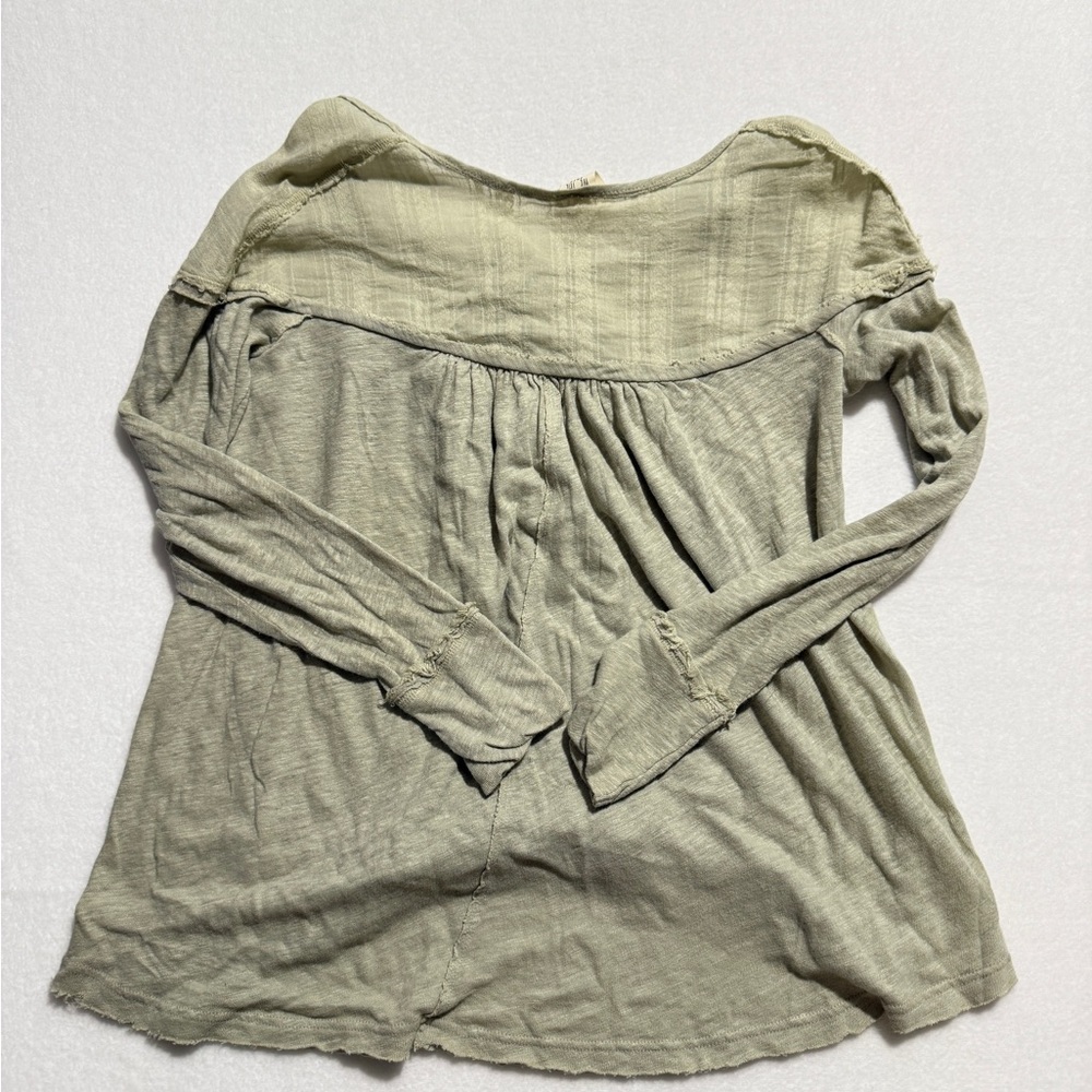 We The Free Sage Green Long Sleeve Blouse - Picture 3 of 5
